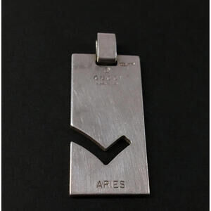 Authentic Vintage Gucci Aries Necklace Charm Top Only Silver Plated Pendant